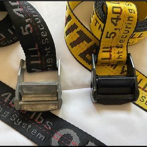 TWO (2) Off-White Industrial Belts